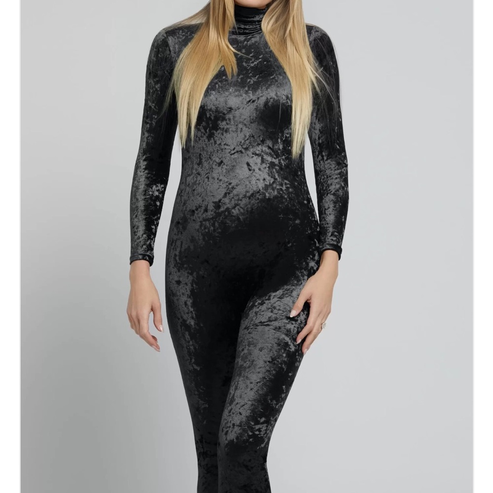 Bumpsuit Penelope velvet black catsuit